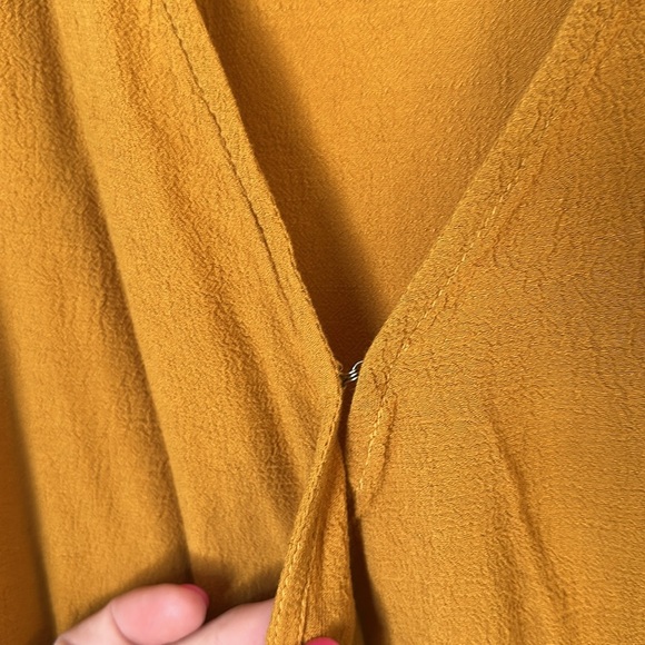 Faithful the Brand Lightweight yellow orange Wrap Mini Dress size 8 - Picture 6 of 7